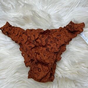 Gilly Hicks Cheeky Scrunch Lace Panty Rust Colour S